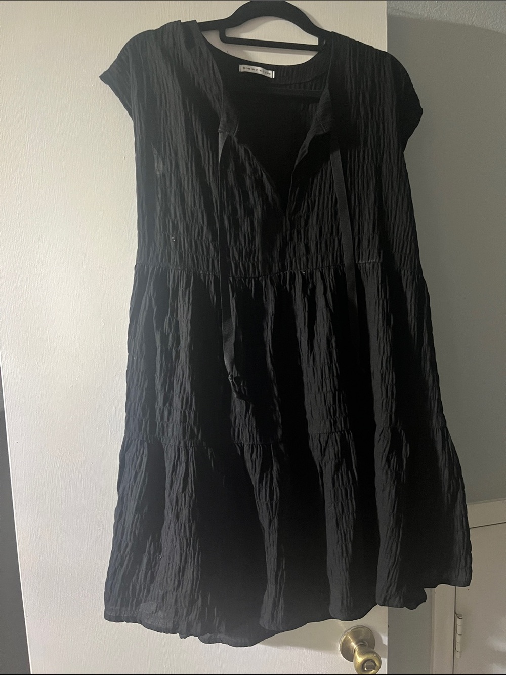 black mini dress tunic